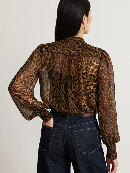 Lauren Ralph Lauren bluza rjava