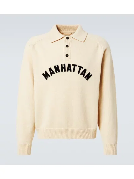 Volnena polo majica Bode bež