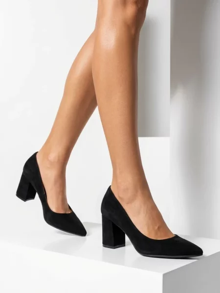 Pantofi cu toc Resti cu toc bloc negru