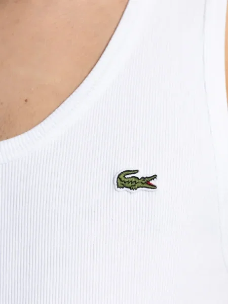 Πλεκτό πουκάμισο Lacoste λευκό