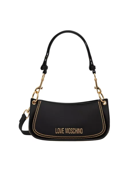 Love Moschino torebka z imitacji skóry czarna