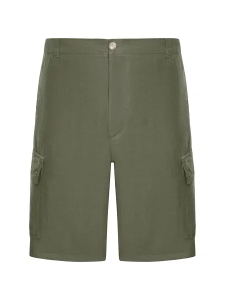 Pantaloni scurți cargo 120% Lino de in verde