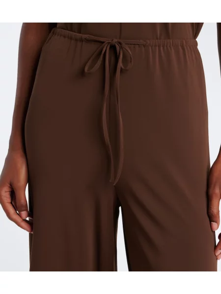 Pantaloni Eres din jerseu maro