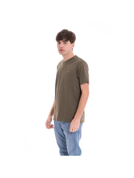 T-shirt z wyhaftowanym logo Levi's zielona