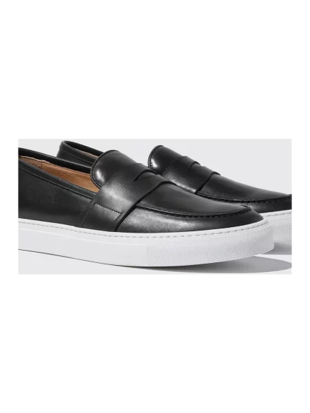 Sneakersy Scarosso skórzane na platformie czarne