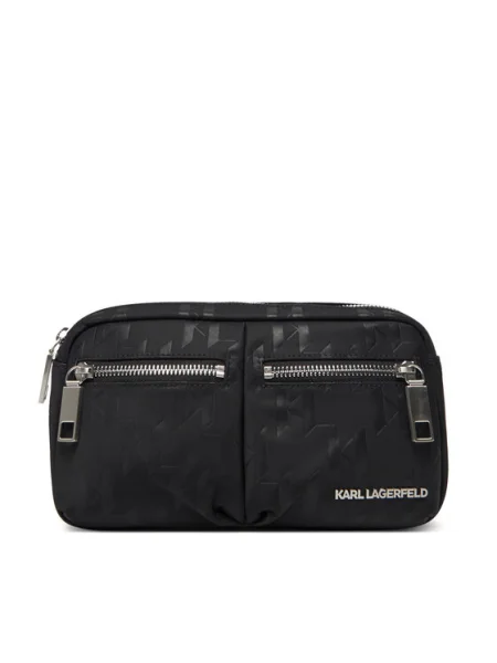 Ľadvinka Karl Lagerfeld K/MONOGRAM čierna