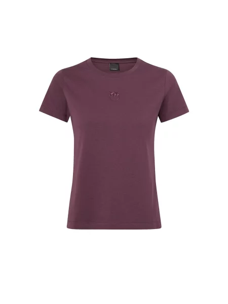 PINKO Tričko PINKO BUSSOLOTTO T-SHIRT JERSEY T-SHIRT bordó