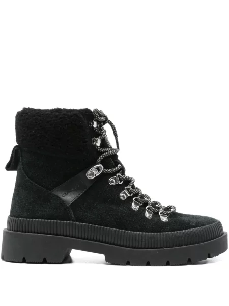 Botine Gant cu șireturi din dantelă negru
