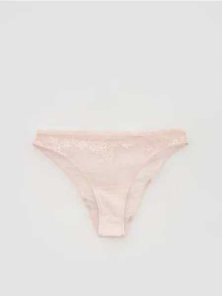 Reserved Трусики з вишивкою пастельний рожевий