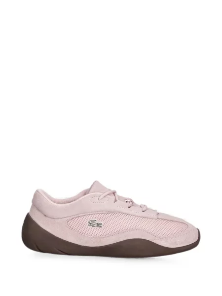 Sneakerși Lacoste din piele de căprioară roz