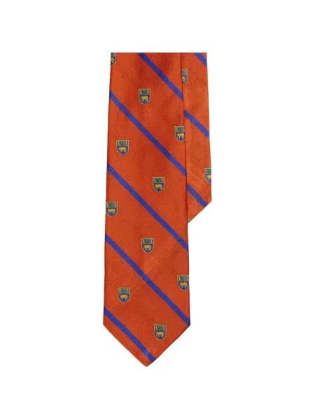 Шнур за пристягане карирана вратовръзка Polo Ralph Lauren бродирана зелено