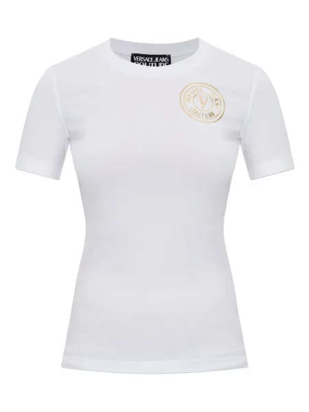 Tricou Versace Jeans Couture scurt alb