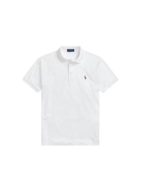 Koszulka polo Polo Ralph Lauren z autografem z krótkim rękawem biała