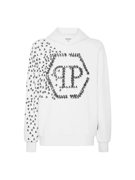 Bluza z kapturem Philipp Plein z kapturem biała
