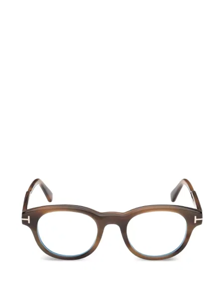Στρογγυλά γυαλιά ηλίου Tom Ford Eyewear καφέ