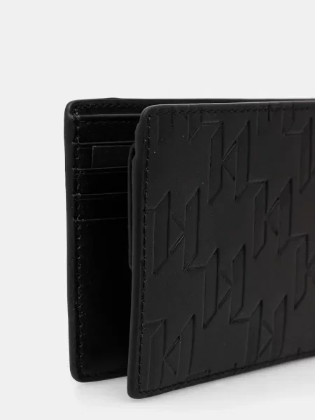 Шкіряний гаманець Karl Lagerfeld чорний