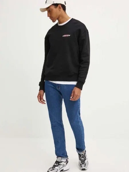 Guess Jeans bluza z nadrukiem czarny
