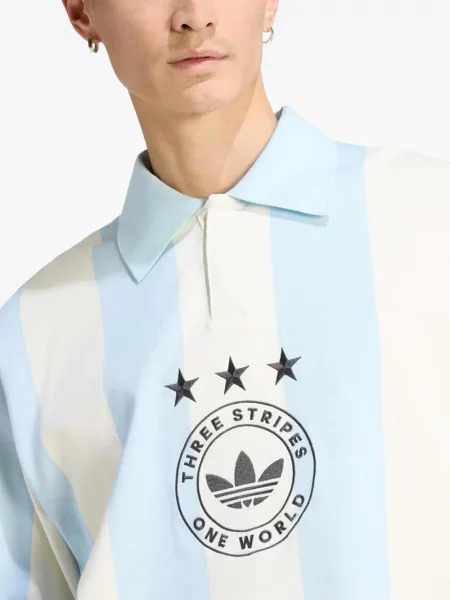 Tricou polo Adidas cu imagine albastru