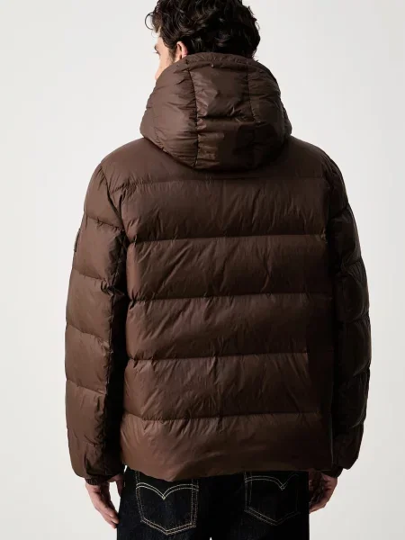 Calvin Klein Jeans kurtka puchowa brązowa