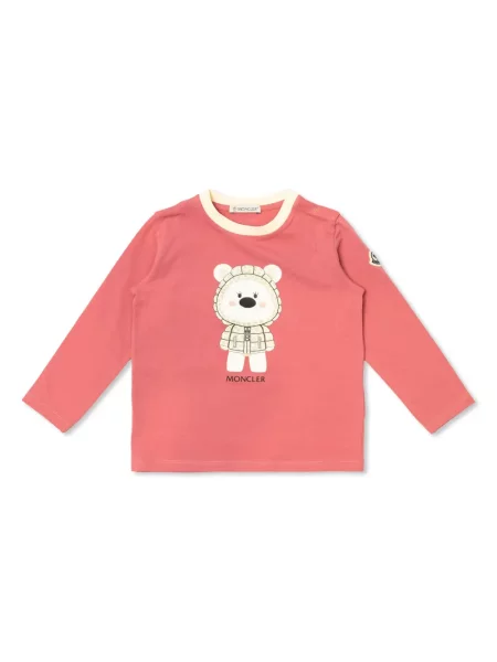 Koszulka dziecięca Moncler Enfant różowa