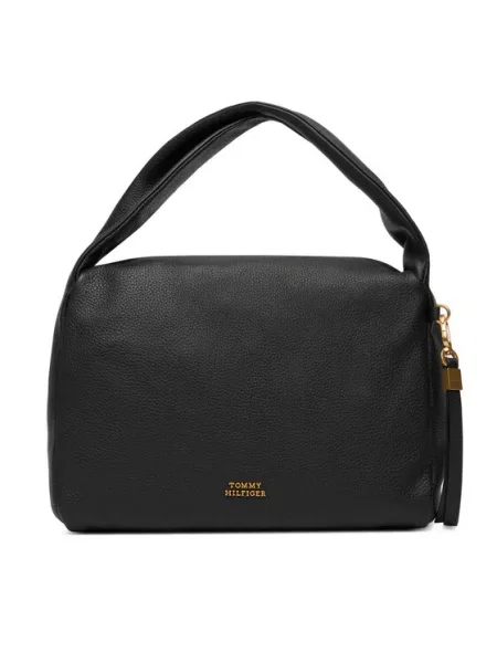 Tommy Hilfiger Kabelka City Leather Shoulder Bag čierna