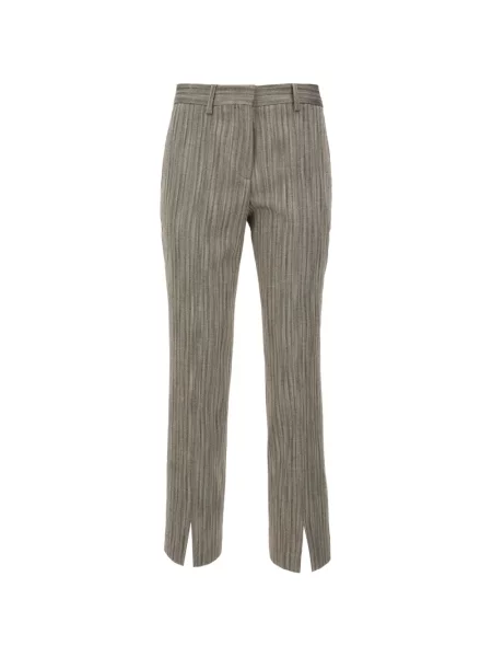 Pantaloni Paul Smith cu model herringbone gri