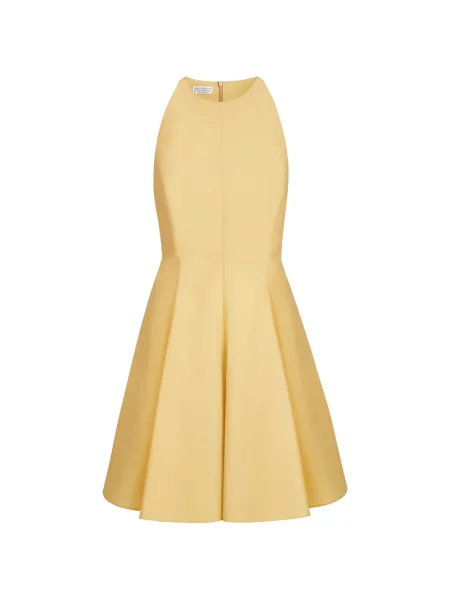 Rochie mini Brunello Cucinelli din poplin galben