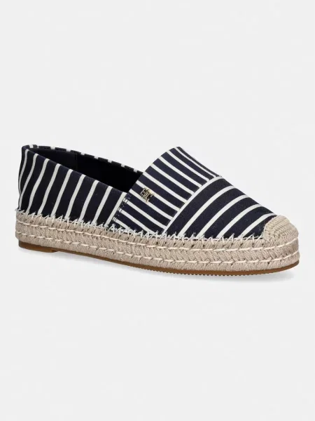 Tommy Hilfiger espadrile pentru femei TH PLATFORM ESPADRILLE STRIPES