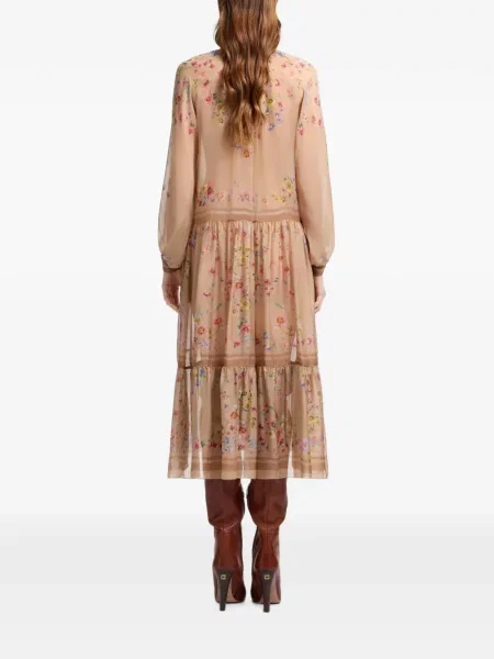 Rochie midi Elie Saab cu funde cu model floral