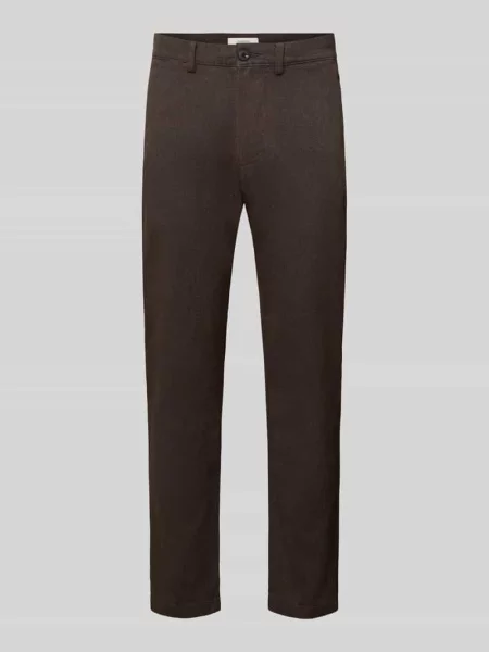 Chinosy o kroju slim fit z mieszanki bawełny model BRUSHED’ Selected Homme