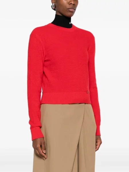 Pulover Loewe cu broderie roșu
