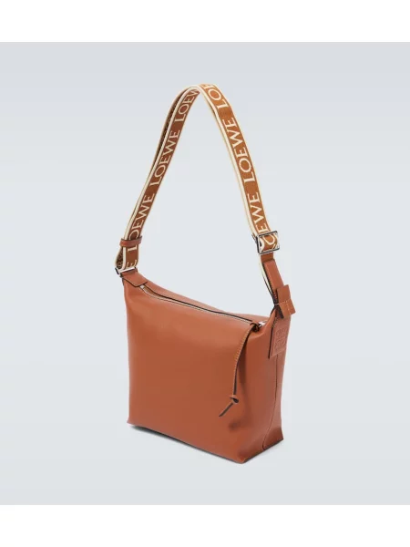 Usnjena torba crossbody Loewe rjava
