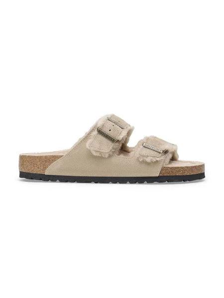 BIRKENSTOCK Arizona Shearling SL Narrow taupe színű flip-flopok. Méret: 37 EU bézs