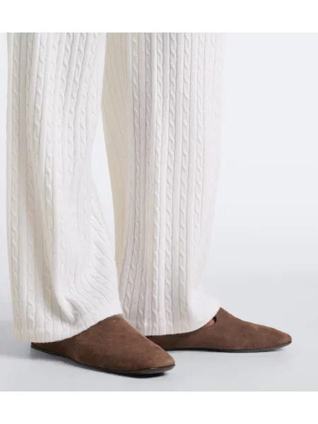 Pantaloni Eleventy din cașmir alb