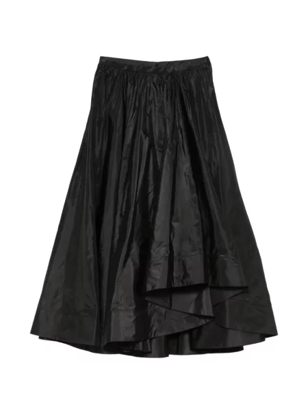 Fustă midi Valentino Garavani asimetrică negru