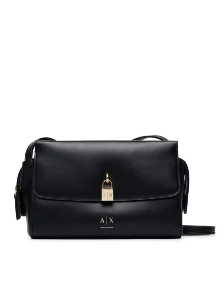 Armani Exchange torebka crossbody z imitacji skóry czarna
