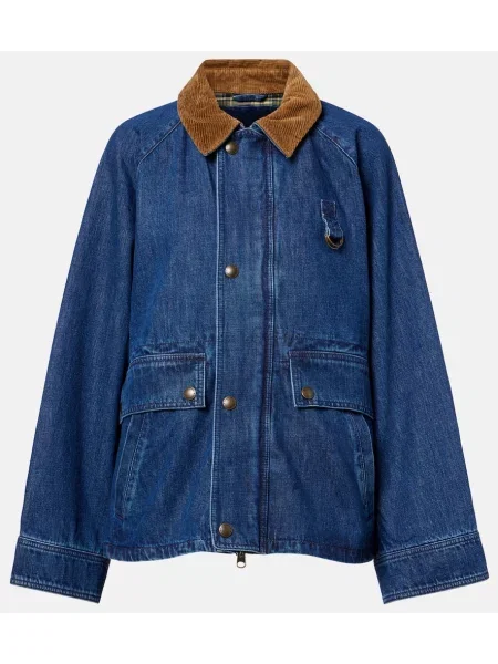 Geacă de blugi Polo Ralph Lauren de catifea cord albastru