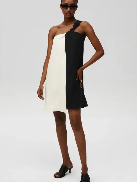 Undress Code sukienka lniana Orchid Dress czarna