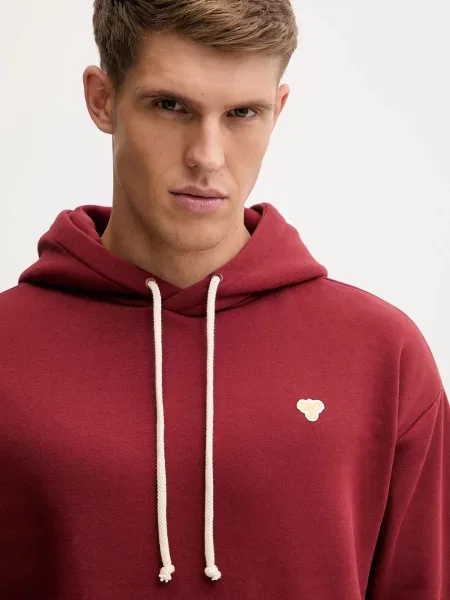 Однотонный свитер Hummel с капюшоном бордовый