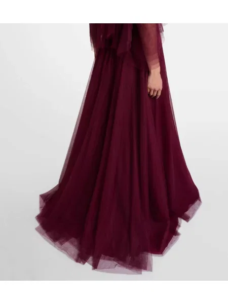 Rochie Costarellos din tul bordo