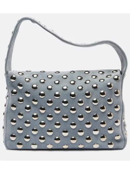 Torbica Khaite iz semiša z žeblji modra