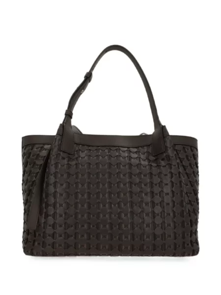 Geantă shopper Serapian din piele maro