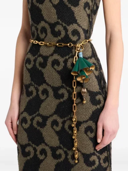 Кожена висулка Etro на цветя зелено