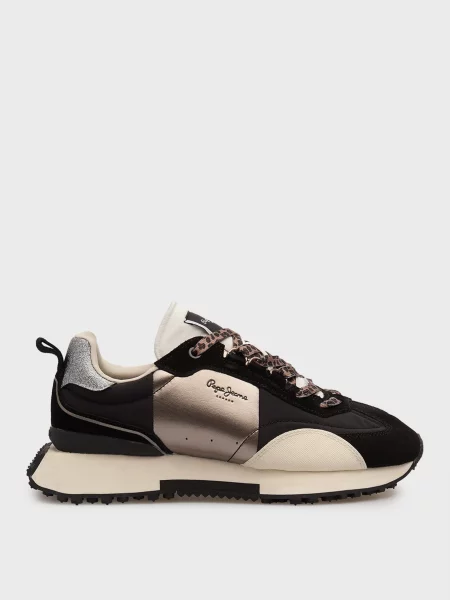 Замшеві кросівки Pepe Jeans чорні