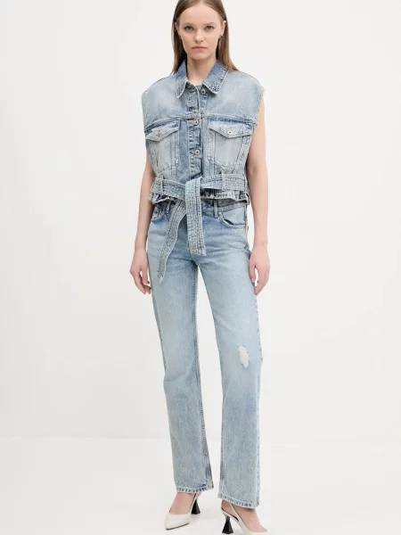 Джинсова безрукавка Hugo Blue перехідна синій