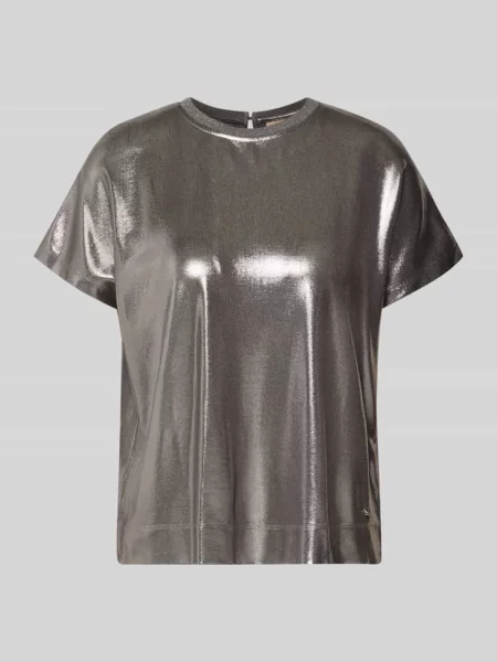 T-shirt z imitacji skóry model ‘Nicola’ Mos Mosh