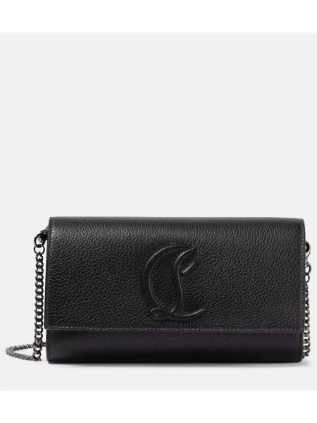 Colier Christian Louboutin din piele negru