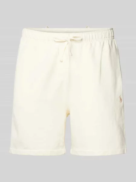 Szorty z dzianiny dresowej o kroju regular fit z tunelem Polo Ralph Lauren beżowe
