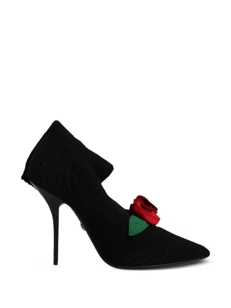 Botine Dolce & Gabbana tricotate cu aplicații negru