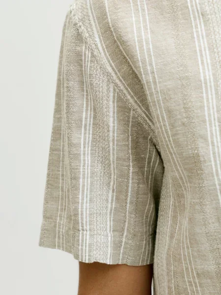 JACK & JONES Košeľa Blusummer kaki biela